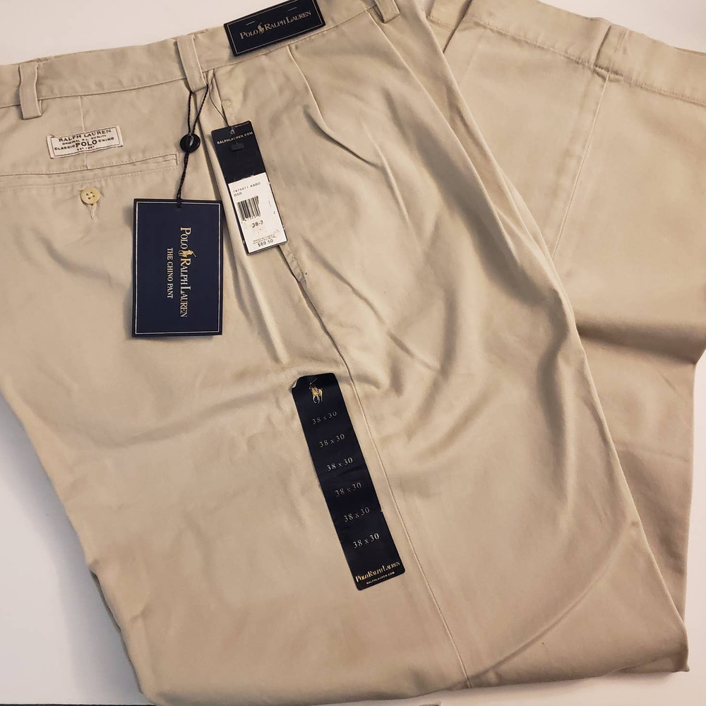 Polo Ralph Lauren Chino Andrew Pants 38×30 New Old Stock Tags